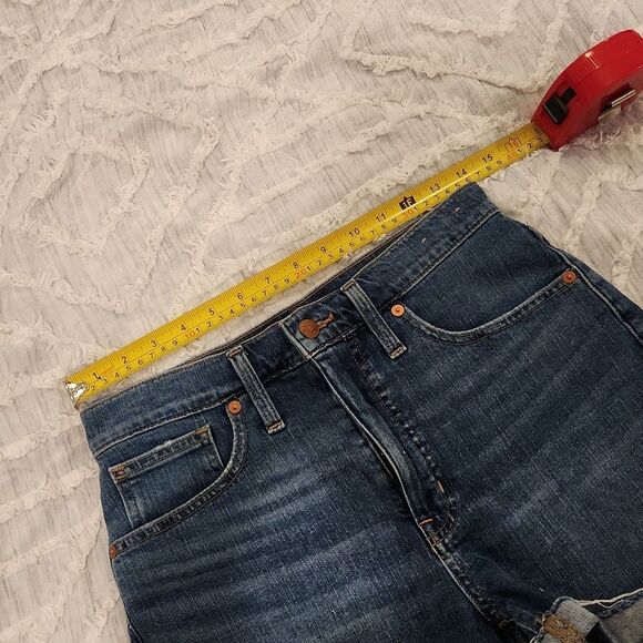 Madewell high rise denim jean shorts w rolled cuff size 26! - Picture 12 of 13